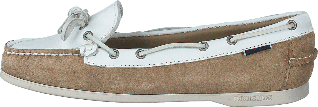 Nina Suede Lea W Ltbeige-white