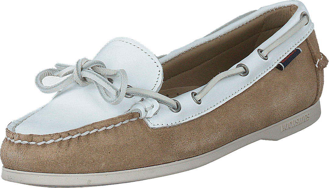 Nina Suede Lea W Ltbeige-white
