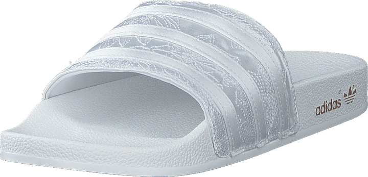 Adilette W Ftwr White/ftwr White/gold Met