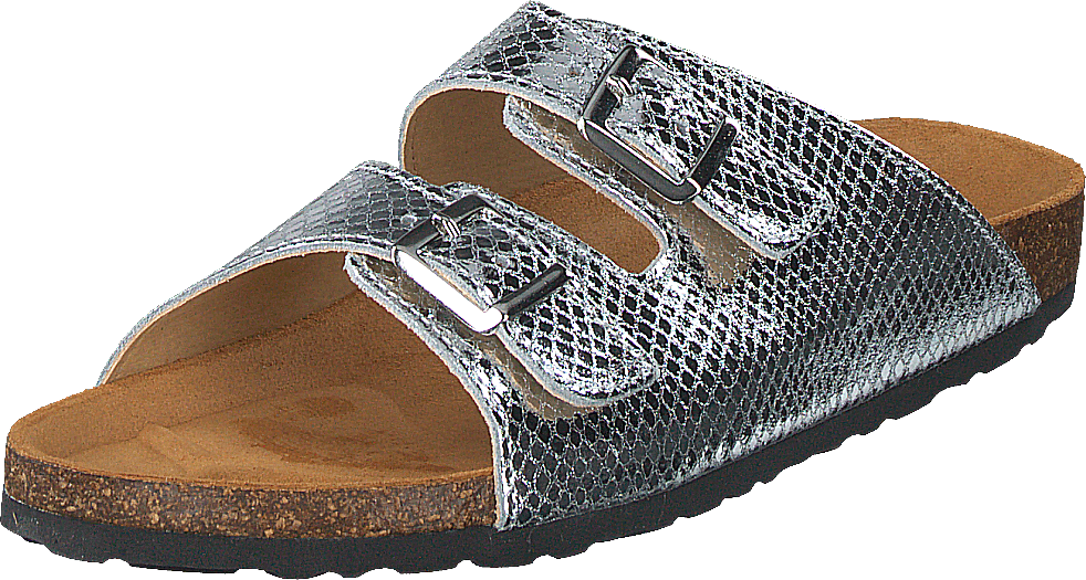 Biabetricia Buckle Sandal 918 Silver Snake