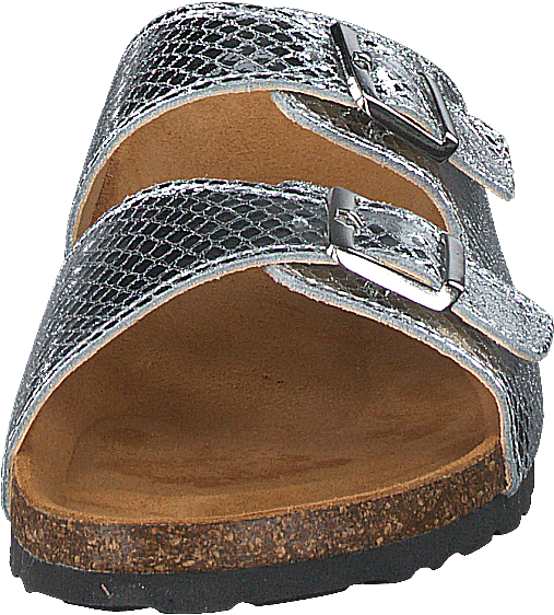 Biabetricia Buckle Sandal 918 Silver Snake
