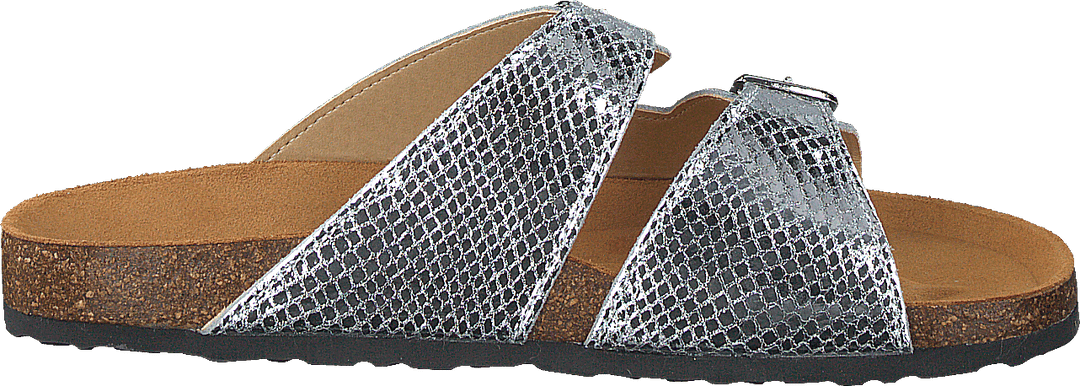 Biabetricia Buckle Sandal 918 Silver Snake