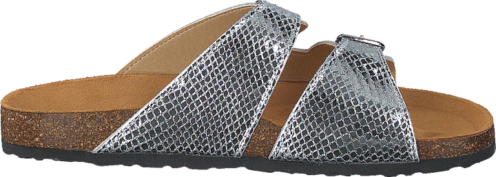 Biabetricia Buckle Sandal 918 Silver Snake