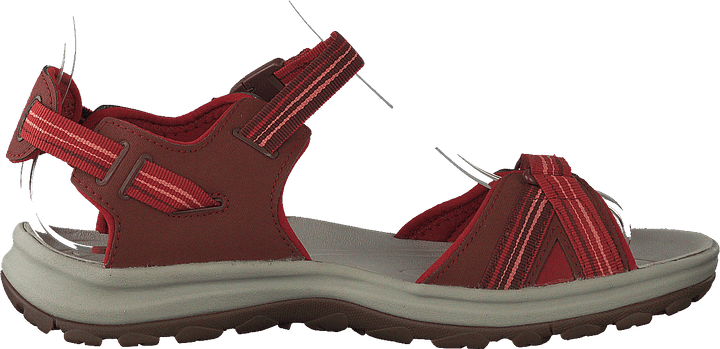 Terradora Ii Open Toe Sandal Dark Red/coral