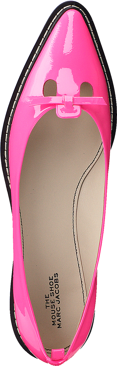 La chaussure de la souris rose fluo