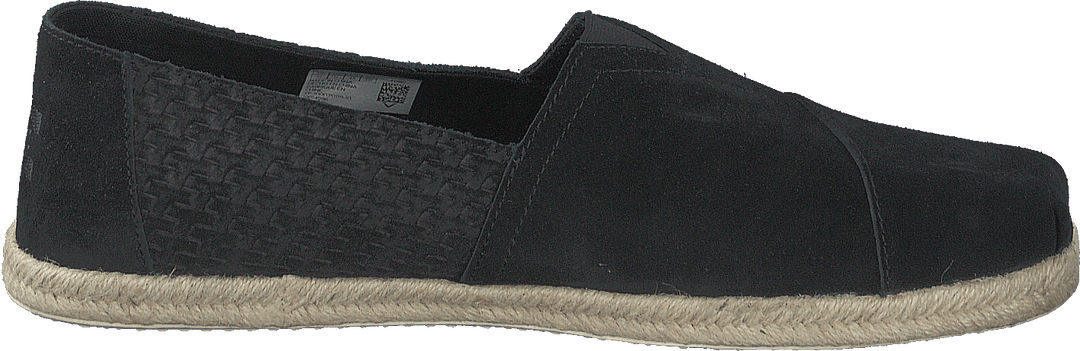 Black Suede Emb/rope Mn Alpr E Black