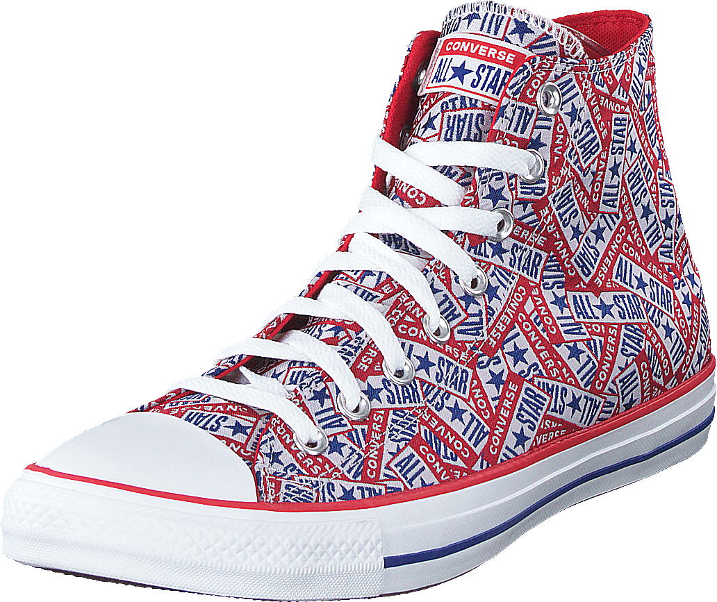 Cuck Taylor All Star Logo Play Rosso/Bianco