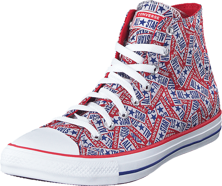 Cuck Taylor All Star Logo Play Rosso/Bianco