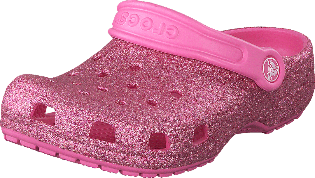 Classic Glitter Clog Kids Pink Lemonade