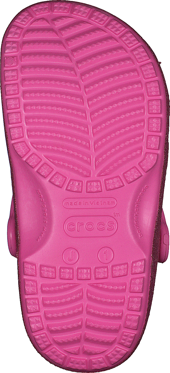 Classic Glitter Clog Kids Pink Lemonade