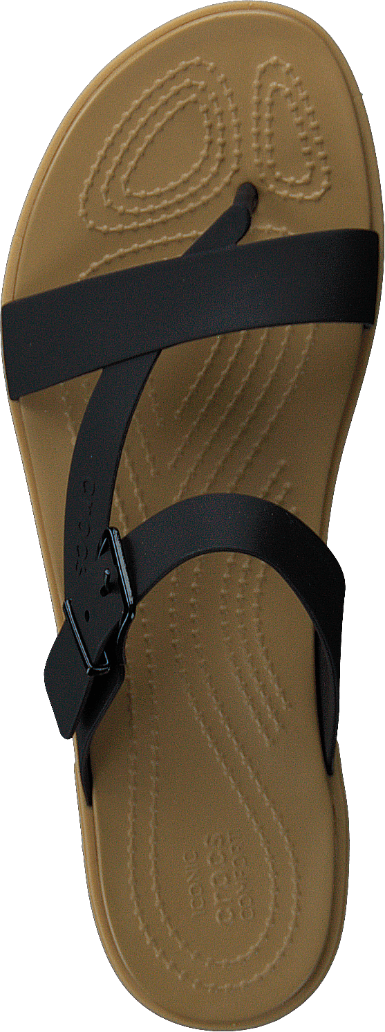 Crocs Tulum Toe Post Sandale W Schwarz/Braun