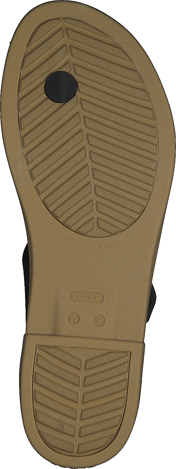 Crocs Tulum Toe Post Sandale W Schwarz/Braun
