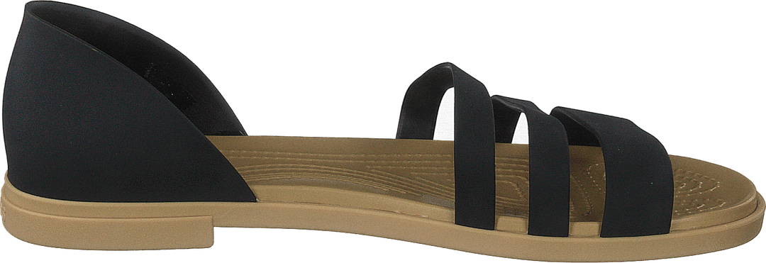 Crocs Tulum Open Flat W Schwarz/Braun