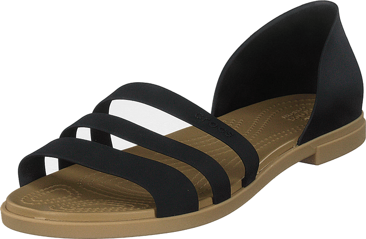 Crocs Tulum Open Flat W Schwarz/Braun