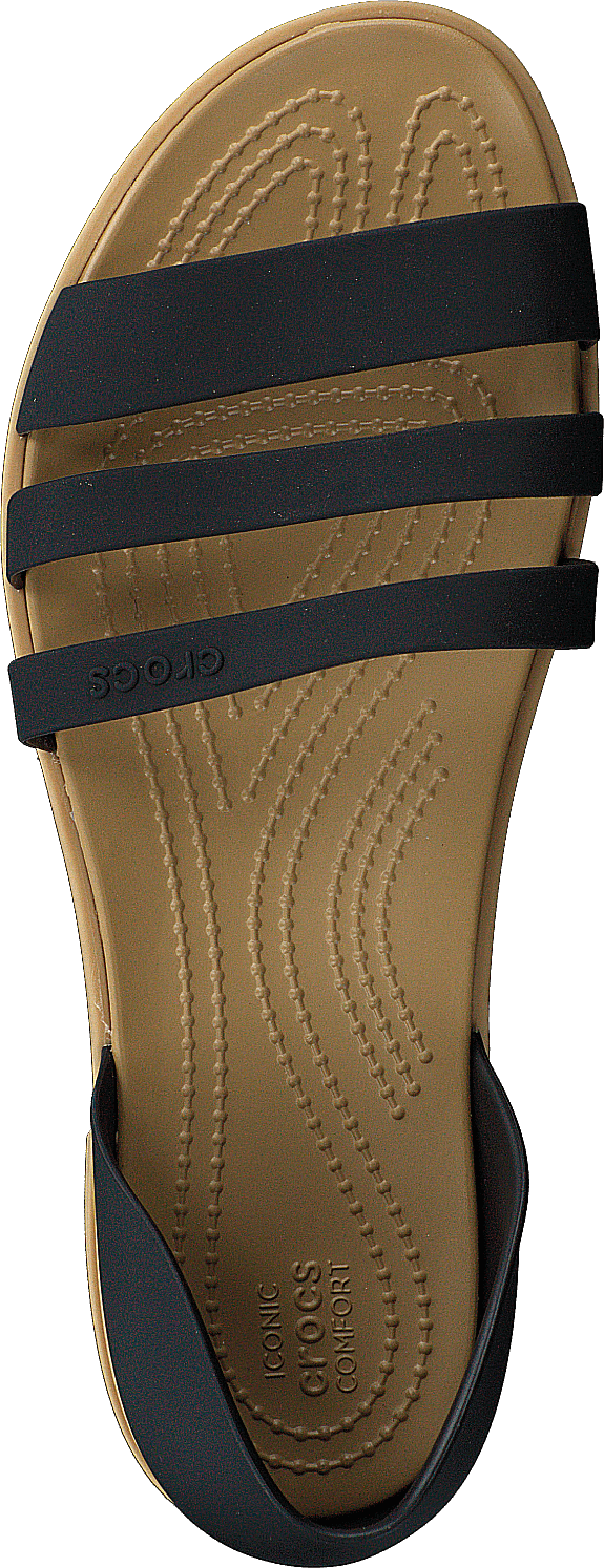 Crocs Tulum Open Flat W Schwarz/Braun