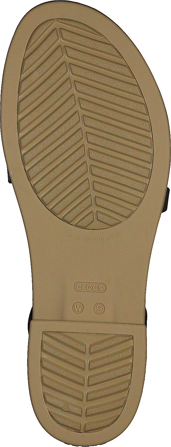 Crocs Tulum Open Flat W Schwarz/Braun