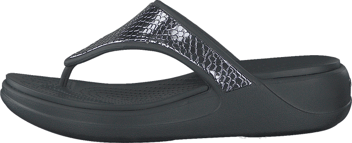 Crocs Monterey Metllc Wdg Fp W Dunkle Holzkohle/schwarz