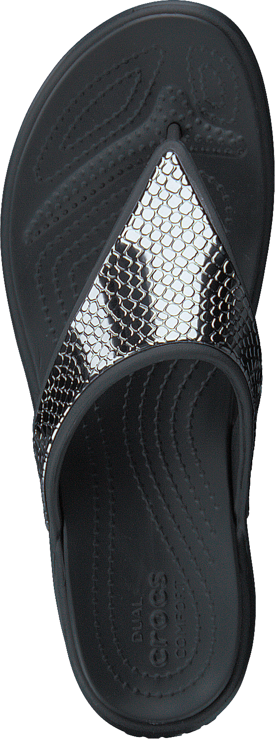 Crocs Monterey Metllc Wdg Fp W Dunkle Holzkohle/schwarz