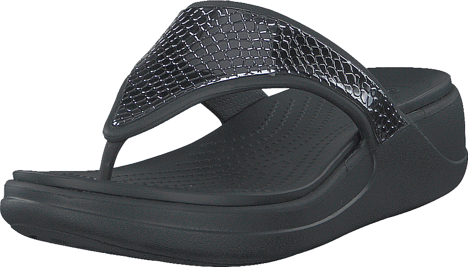 Crocs Monterey Metllc Wdg Fp W Dunkle Holzkohle/schwarz