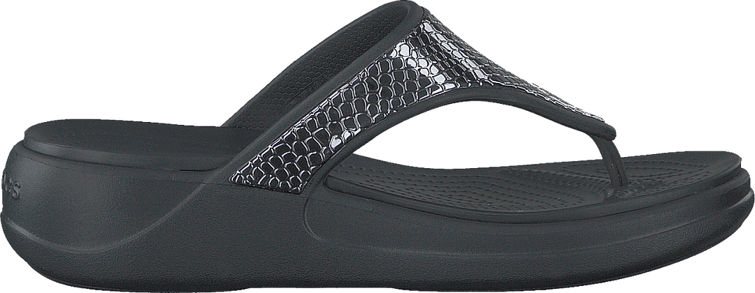 Crocs Monterey Metllc Wdg Fp W Dunkle Holzkohle/schwarz
