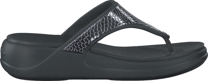 Crocs Monterey Metllc Wdg Fp W Dunkle Holzkohle/schwarz