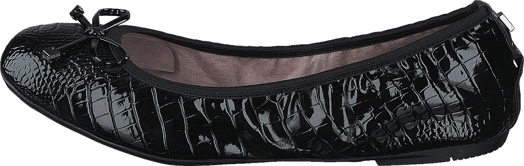 Frankie Black Patent Croc
