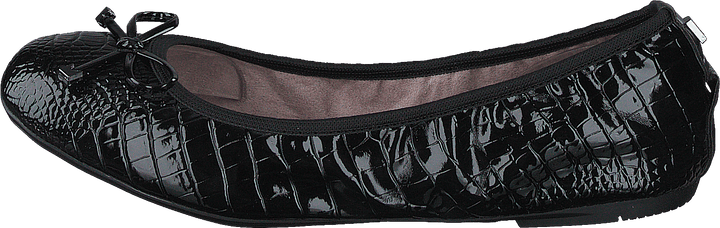 Frankie Black Patent Croc