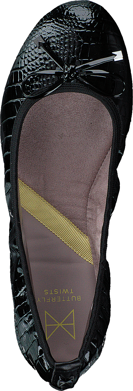 Frankie Black Patent Croc