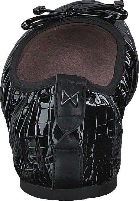 Frankie Black Patent Croc
