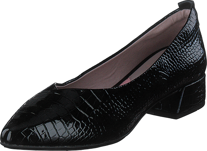 Paloma Black Patent Croc
