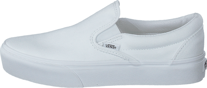 Baskets à plateforme classiques Ua Slip-on True White