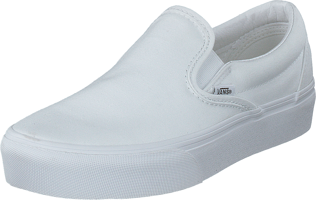 Baskets à plateforme classiques Ua Slip-on True White