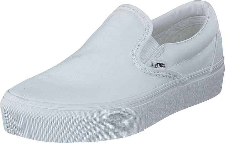 Baskets à plateforme classiques Ua Slip-on True White