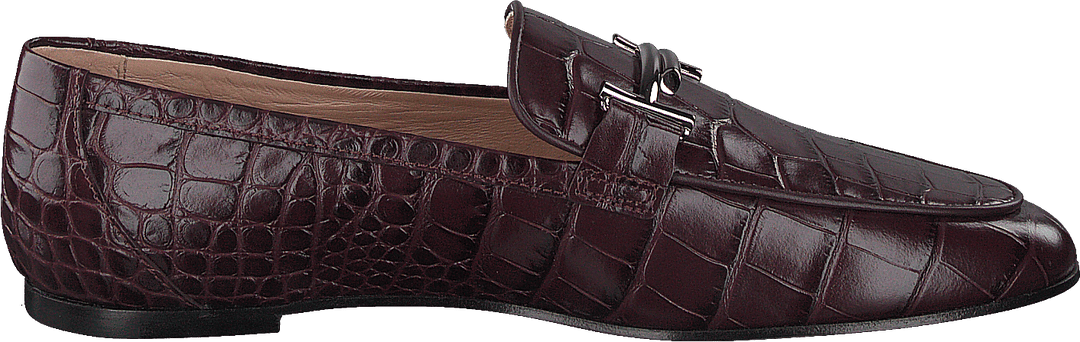Gommini Double T Marron Imprimé Reptile
