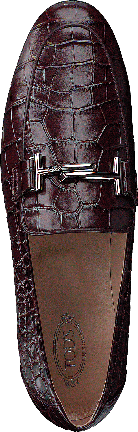 Gommini Double T Marron Imprimé Reptile