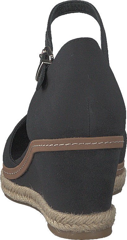 Basic Closed Toe Mid Wedge Black Bds