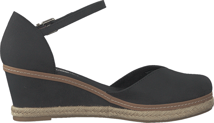 Basic Closed Toe Mid Wedge Black Bds
