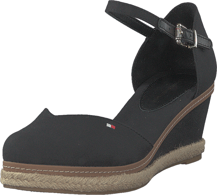 Basic Closed Toe Mid Wedge Black Bds