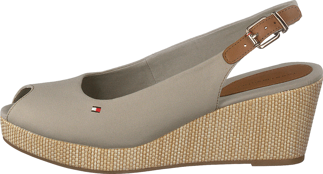 Iconic Elba Sling Back Wedge Stone Aep