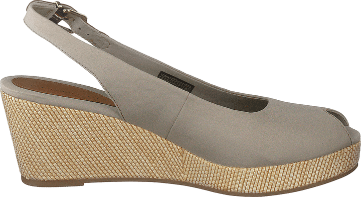 Iconic Elba Sling Back Wedge Stone Aep