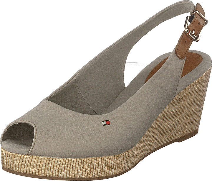 Iconic Elba Sling Back Wedge Stone Aep