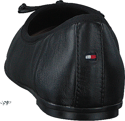 Feminine Leder Knoten Ballerin Schwarz Bds