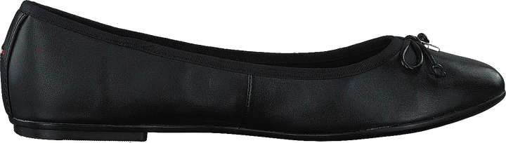 Feminine Leder Knoten Ballerin Schwarz Bds