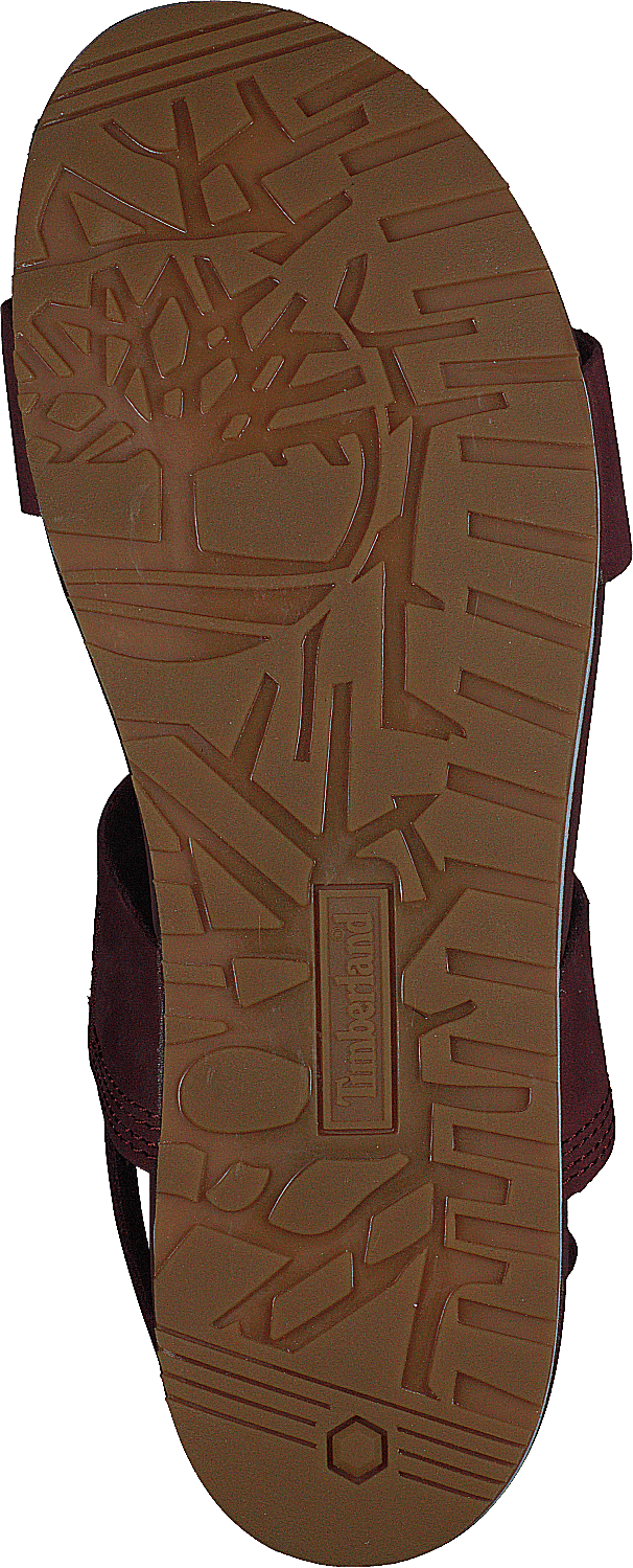 Malibu Waves 2 Band Sandal Burgundy