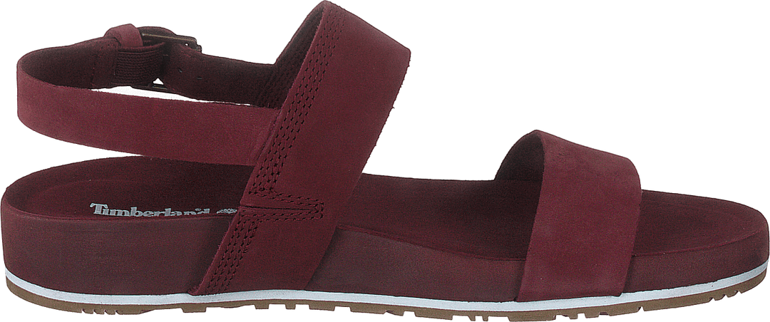 Malibu Waves 2 Band Sandal Burgundy