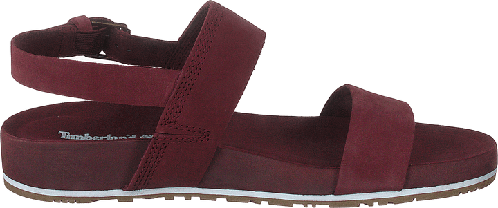 Malibu Waves 2 Band Sandal Burgundy