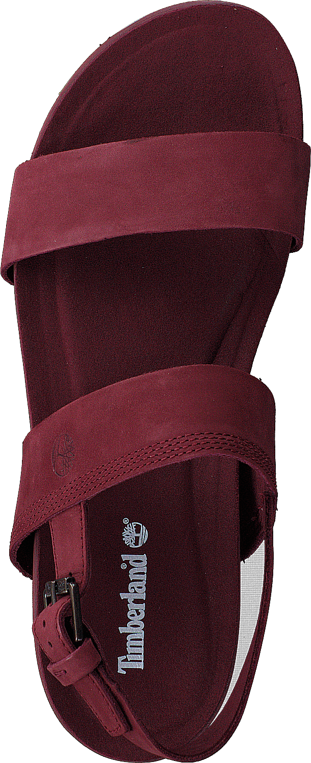 Malibu Waves 2 Band Sandal Burgundy