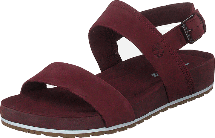Malibu Waves 2 Band Sandal Burgundy