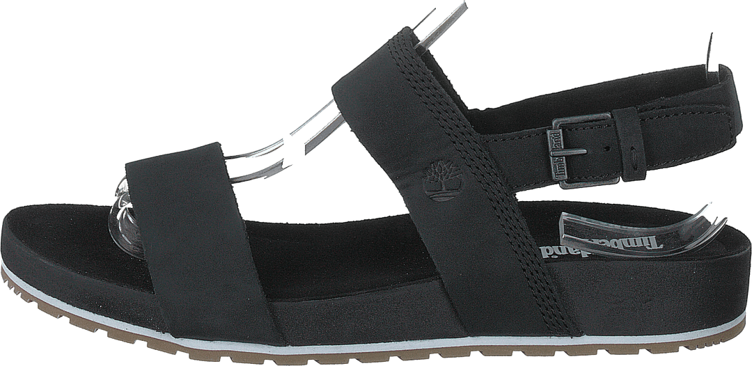 Malibu Waves 2 Band Sandal Black