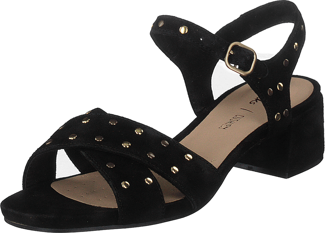 Sheer35 Strap Black Suede Studded